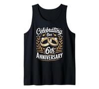 Celebrating Our 6th Anniversary Wedding Couples Husband Wife Tank Top