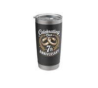 Celebrating Our 7th Anniversary Wedding Couples Husband Wife Stainless Steel Insulated Tumbler