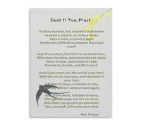 Celebrating Quiet Labor Dust Poem Art Print on Canvas Feminist Wall Decor for Study Book Club and Womens Space(Framed,08x12inch(20x30cm))