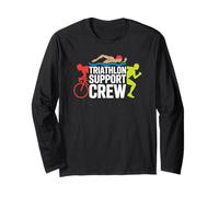 Celebrating Race Day with The Triathlon Support Crew Family Long Sleeve T-Shirt