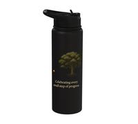 Celebrating Small Steps Progress Tree Roots Stainless Steel Insulated Water Bottle