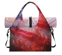 Celebration American Flag Sports Duffle Bag with Shoe Compartment Flag Weekend Overnight Bags Tote Cabin Luggage Bag for Gym Yoga Travel