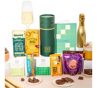 Celebration, Anniversary Gluten Free Chocolate Letterbox Gift Tube with Truffles & Hot Chocolate, Luxury Gourmet Gifts for Women, Men, Couples by EDEN & CO - Plus 1 Prosecco