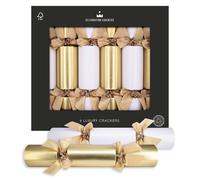 Celebration Crackers 6 x 13-Inch Golden Regency Luxury Christmas Crackers - Premium Metal Gifts, Elegant Design, FSC Certified, Eco packaging