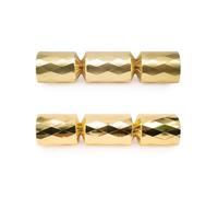 Celebration Crackers 6x6" Gold Midas Touch Mini Christmas Crackers | Shimmering gold diamond patterns in shiny and matte finishes, with a reusable wine charm, hat and joke in each mini cracker.