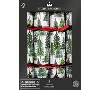 Celebration Crackers Eco Friendly Deluxe Christmas Crackers - Tray of 8 x 12 Inch - Luxury Deluxe Christmas Cracker - FSC Mix - Snowy Tree