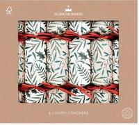 Celebration Crackers Eco Friendly Regency Range Christmas Crackers - Tray of 6 x 13 Inch - Luxury Deluxe Christmas Cracker - FSC Mix - Rustic Foliage