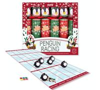 Celebration Crackers Foxy Penguin Racing Game Eco Christmas Crackers - Tray of 6 x 12 inch - FSC Mix