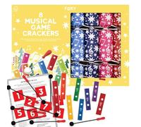 Celebration Crackers Foxy Xylophone Musical Christmas Crackers for Kids & Family - 8x 12 Inch Rainbow Set - Eco-Friendly, FSC Certified, Recyclable Festive Fun & Laughter