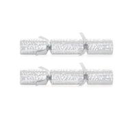 Celebration Crackers Frosted Holly Catering Pack - 50 Bulk Pack of 10 Inch Premium Eco Friendly Christmas Crackers with Hats Jokes & Puzzle Games