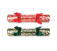 Celebration Crackers Golden Traditions Catering Pack - 36 Bulk Pack of 13 Inch Luxury Eco Friendly Christmas Crackers with Hats Jokes & Metal Gifts