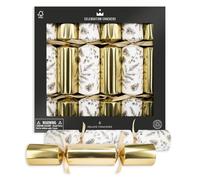 Celebration Crackers Luxury Christmas Crackers - 6x 12 inch - Golden Botanical Design - FSC Mix Eco Duluxe Crackers