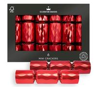 Celebration Crackers Mini Christmas Crackers - 6x 6-Inch - Red Diamond Christmas Party Decorations - FSC Mix Eco-Friendly Gifts & Recyclable Packaging