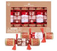 Celebration Crackers Mini Christmas Crackers - 6x 6 inch - Santa & Reindeer Christmas Party Decorations - FSC Mix Eco Crackers