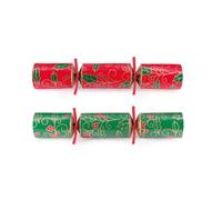 Celebration Crackers Swirling Holly Catering Pack - 50 Bulk Pack of 10 Inch Luxury Eco Friendly Christmas Crackers with Hats Jokes & Puzzle Games