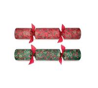 Celebration Crackers Traditional Foliage Catering Pack - 50 Bulk Pack of 12 Inch Premium Eco Friendly Christmas Crackers with Hats Jokes & Metal Gifts