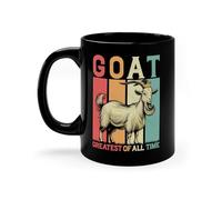 Celebration Cup Goat Greatest Of All Time Coffee Black, Best Ever Team Mvp G.O.A.T Coffee Mug Cup Novelty Latte Cups Good Coffee Tea Cup For Anniversary Fathers Day Men 11Oz