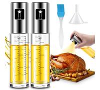 Celebration Directre 2PCS Oil Sprayer Bottle 100ML Vinegar Sprayer Dispenser Dressing Spray Grilling Olive Oil Spray Bottle Glass Oil Spritzer Mister for Kitchen, Cooking, BBQ, Salad, Baking