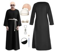 Celebration Directre Monk Costume Adult Mens, Halloween Gothic Uncle Costume Robes Cosplay Fancy Dress Outfits Priester Monk Robes Costumes for Men Movie Cosplay Halloween Fancy Dress
