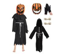 Celebration Directre Pumpkin Costume Kids, Scary Scarecrow Costume Pumpkin Grim Reaper Halloween Apparel Outfit for Halloween Cosplay