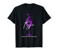 celebration of celebration wine lover liquor father mother male female 77th celebration VAged with grace and wine T-Shirt