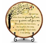 Celebration Of Life Decorations, Sympathy Gifts For Loss Of Loved One, A Limb Has Fallen From the Family Tree - Wood Decor Sign, Home Desk Accessories, Home Office Decorations For Table Shelf -a39