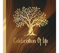 Celebration Of Life: Guest Book for Memorial & Funeral Services, Memory tree for Celebration of life, funeral guest books celebration of life | Wood & Gold cover Memorial Guest Book