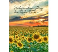 Celebration of Life Memorial Guest Book, 8.25x11 inches, Hardcover: With Sunflowers and Sunshine Cover and Quote He Has Made Everything Beautiful in Its Time