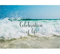 Celebration of Life: Nautical/ Waves Guest Book for Memorial Service and Funeral Visitors Book.