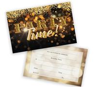 Celebration Party Invitations Men Women - Gold Confetti 20 Pack - Adults Engagement Invitations for Friends Family A6 Wedding Party Invites Invitation Cards with Folding Envelopes