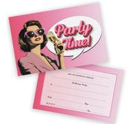 Celebration Party Invitations Men Women - Retro Champagne 20 Pack - Adults Engagement Invitations for Friends Family A6 Wedding Party Invites Invitation Cards with Folding Envelopes