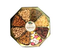 Celebration Selection- Nuts and Dried Fruits, Contains- Almonds,Brazil Nuts,Cashew Nuts,Pecan Nuts,Apricots,Golden Raisins,Pistachio.