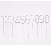 Celebration Sparklers Non-Hand-Held Birthday Cake Sparklers, Numbers 0-9, Multiple Colours Available (4, Silver)