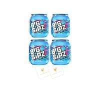 Celebration Spirits Big Sipz Blue Razz | 4 Pack | 14% ABV Pre-Mixed Cocktails | Includes 2x Celebration Spirits Beer Mats