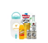 Celebration Spirits ChugJug XL Pineapple Coconut Cocktail Making Kit | 3L Drinks Dispenser with Tap | Rum Miniatures | Pineapple Mixer and Ready-to-Drink Cans | Tropical Party Drinks Bundle