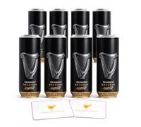 Celebration Spirits Guinness MicroDraught Irish Stout Bundle | 8 x 558ml | 4.2% ABV | Draught-Style Serve Cans for MicroDraught Unit | with 2 Beer Mats