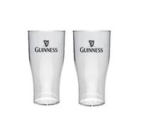 Celebration Spirits Guinness Official Plastic Pint Glasses, Reusable Beer Glasses, Various Sets (2, 558ml)