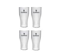Celebration Spirits Guinness Official Plastic Pint Glasses, Reusable Beer Glasses, Various Sets (4, 558ml)