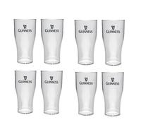 Celebration Spirits Guinness Official Plastic Pint Glasses, Reusable Beer Glasses, Various Sets (8, 558ml)