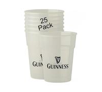 Celebration Spirits Guinness Reusable Pint Glasses - 25 Pack | Officially Branded Pint (20oz) Plastic Cups | Ideal for Parties, BBQs, Festivals & Game Nights