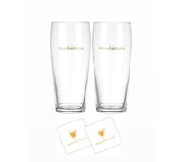 Celebration Spirits Hawkstone Pint Glass 2 Pack Beer Mats x2