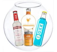 Celebration Spirits Home Cocktail Kit | Ready-to-Drink Flavoured Alcoholic Mixed Drinks Set | Smirnoff Ice, Breezer Orange & WKD Blue | 3 x 275ml Bottles | 825ml Total