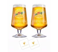 Celebration Spirits San Miguel Pint Glass 2 Pack Beer Mats