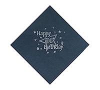 Celebration Station 60Th Birthday Napkins (Pack Of 15) Black/silver (One Size)
