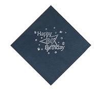 Celebration Station Age 60 / 60th Birthday Napkins - Black - Pack 15