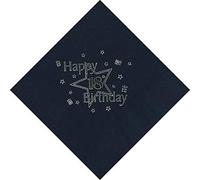 Celebration Station Age18/18th Birthday Napkins - Black - Pack 15