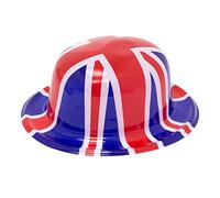 Celebration Union Jack Hat Novelty Bowler Hat | British Flag Derby Hat Fancy-Dress Accessory | King Charles Coronation Party Costume Dress-up