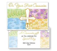 celebrationgiftsforall First Holy Communion Unisex Money Voucher Wallet and Keepsake Prayer Card