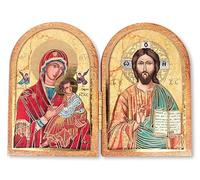 celebrationgiftsforall Jesus and Our Lady of Perpetual Help Folding Wooden Double Sided Plaque with I Said a Prayer For You Wallet Card