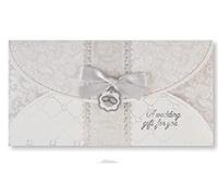 celebrationgiftsforall Luxury Money Voucher Wallet Card White Wedding Day 17cm x 9cm for Bride and Groom Money or Vouchers